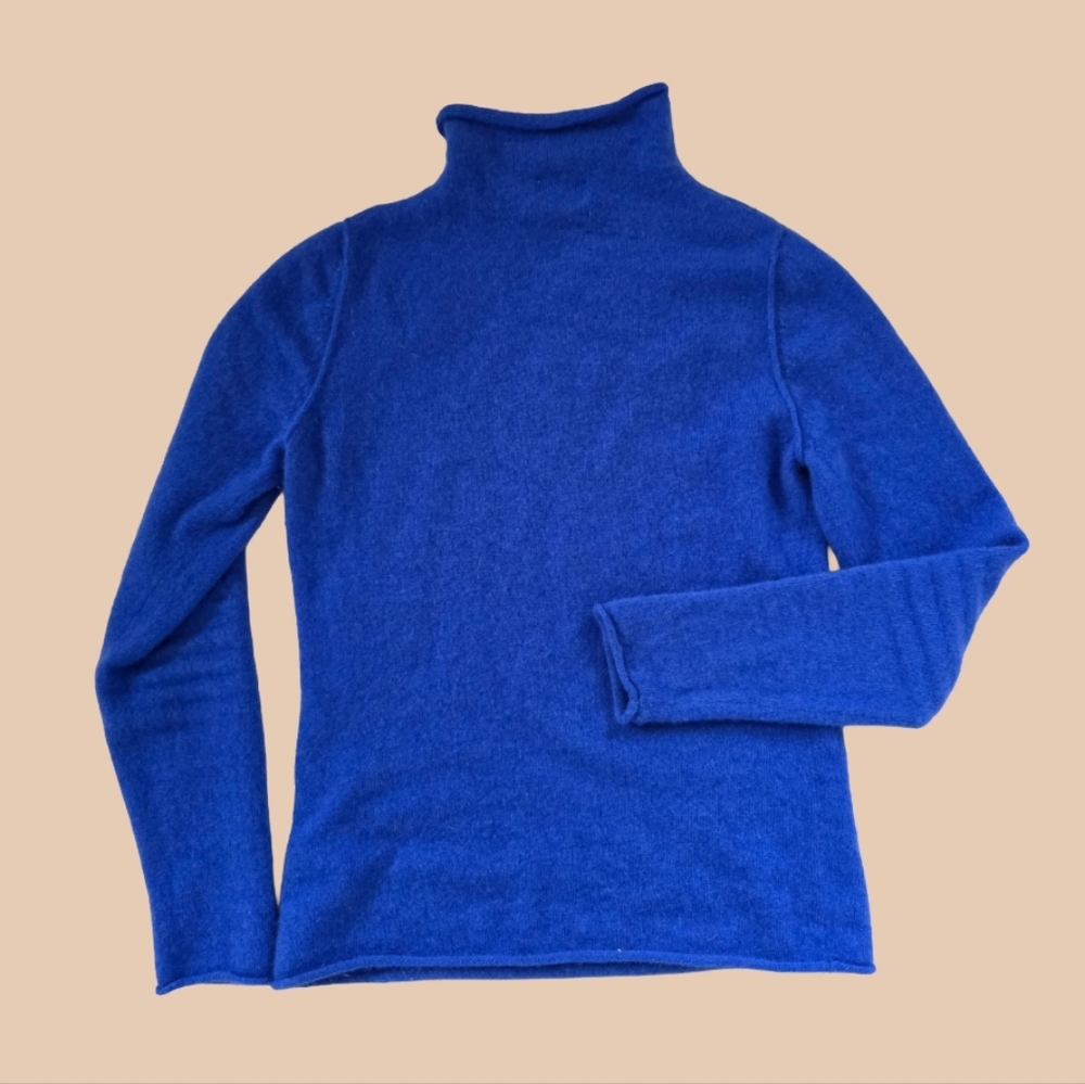 🤍 100% Cashmere Rolled Hem Mockneck Sweater 🤍